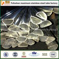 304 Polished Stainless Steel Oval Pipes/Tubes Stainless Steel Irregular Pipe