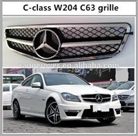 high quality grille for C-class w204 C63 AMG style abs material 2011-2012