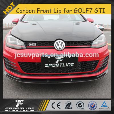 GTI MK7 Carbon Car Front Bumper Lip Spoiler for VW GOLF7 VII GTI 2014 up