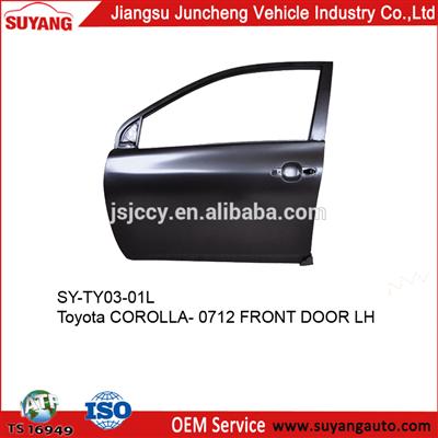 Replacement front door panel for Toyota Corolla 07-12 aftermarket auto spare parts accept OEM