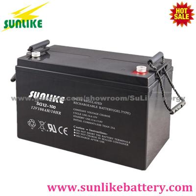 Solar Gel Battery 12V100ah Deep Cycle Battery For Backup System