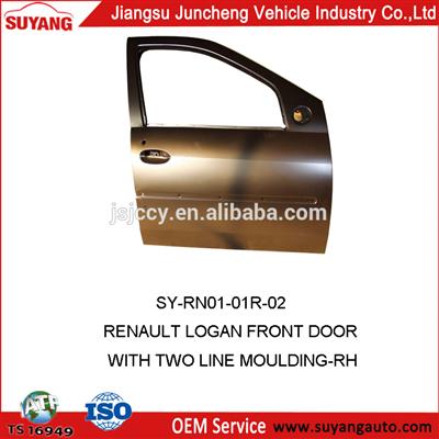 High Quality Steel Front Door With Two Line Moulding-RH For Renault Logan Auto Parts