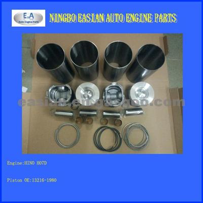 HINO H07D Cylinder Liner Kits,Forklift Engine Parts,Piston Kit,OE:13216-1980