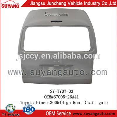 High Quality Steel Tail Gate For Toyota Hiace 2005 Bus Back Door Parts