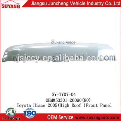 High Quality Steel Front Panel Used Toyota Hiace High Roof Van Spare Parts