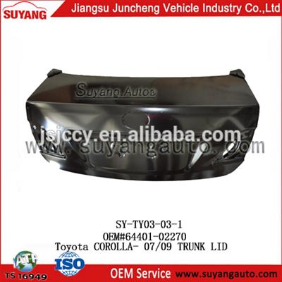 High Quality Steel Trunk Lid For Toyota Corolla Auto Genuine Parts 07/09