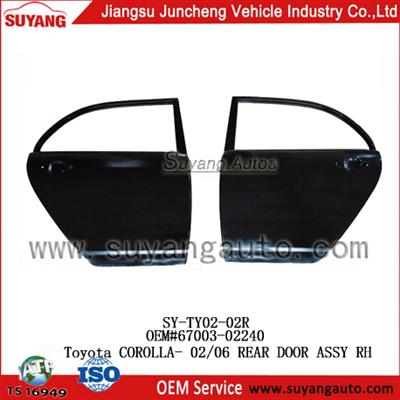 for Toyota Corolla(2002-2006) suyang high-quality auto steel rear right door auto spare parts