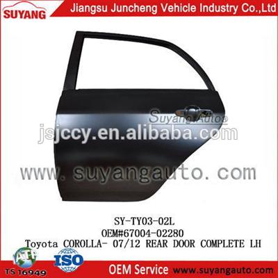 Replacement Rear Door For Toyota Corolla Taiwan Japanese Auto Body Parts