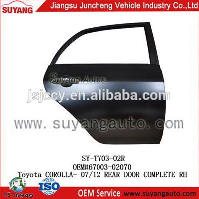 Steel Rear Door For Toyota Corolla Taiwan Aftermarket Auto Body Parts