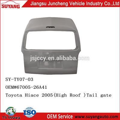 Steel Repairing Tail Gate For 2005 Toyota Hiace Auto Car Body Parts