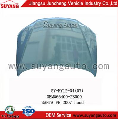 High Quality Steel Hood For Hyundai Santa fe Accessories 2007