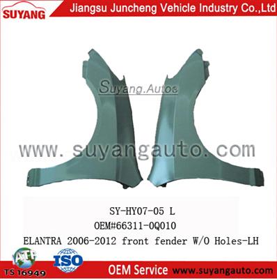 High Quality Steel Front Fender With Hole For Hyundai Elantra Genuine Spare parts