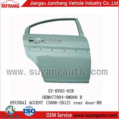 High Quality Steel Rear Door For Auto Spear Parts Hyundai Accent