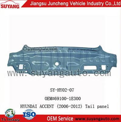 High Quality Steel Tail Panel For Auto Spear Parts Hyundai Accent