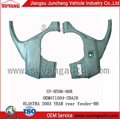 High Quality Steel Rear Fender For Car Parts Hyundai Elantra Spear Parts