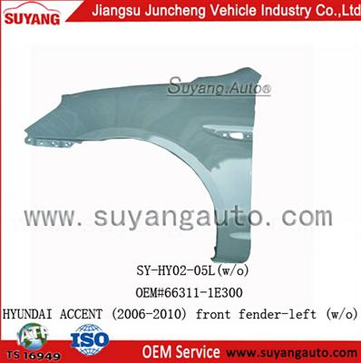 High Quality Steel Front Fender For Korean Hyundai Accent Used Car