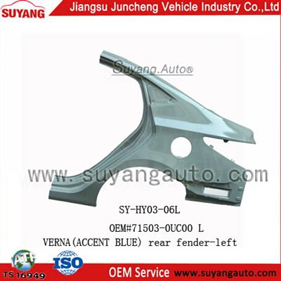 High Quality Steel Rear Fender For Hyundai Verna Car Parts Accessories