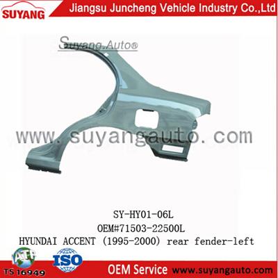 High Quality Steel Rear Fender For Korean Hyundai Accent Used Car