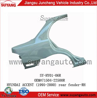 High Quality Steel Rear Fender For Hyundai Accent Auto Parts Accessories