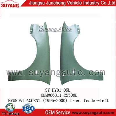 High Quality Steel Front Fender For Hyundai Accent Auto Parts Prices