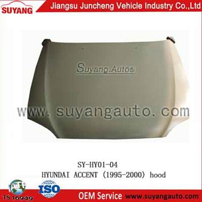 High Quality Steel Hood For Hyundai Accent Auto Spear Parts