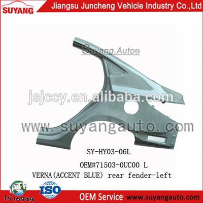 High Quality Steel Rear Fender For Hyundai Solaris