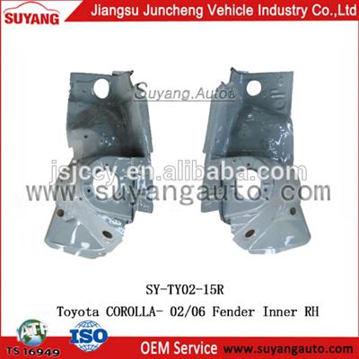 High Quality Steel Fender Inner RH For Toyota Corolla 02/06 Auto Parts Japan