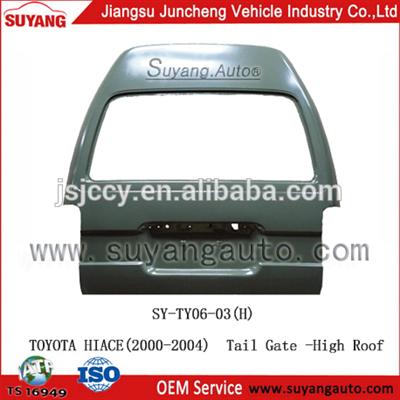 High Quality Steel Tail Gate Used High Roof Toyota Hiace Van Spare Parts