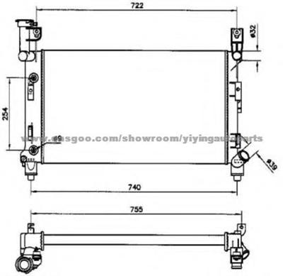 Radiator For Chrysler Voyager 4644363