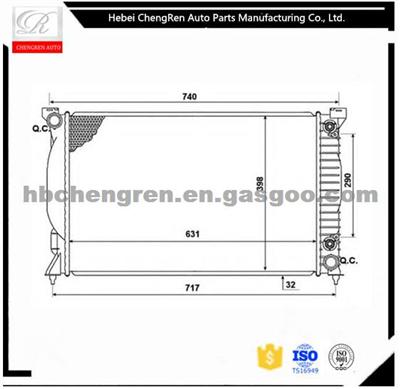 Auto Radiator For AU Di A4/S4 V6 2.4i 00-09 AT 8E0121251P NISSENS:60300A