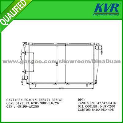 High Performance Aluminum Auto Radiator Pa66-Gf30