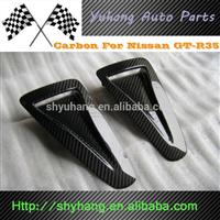 FOR R35 GTR Carbon Fiber Hood Bonnet Vents Scoop with NO tunnel 2Pcs