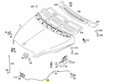 Bowden Cable 1698800259 for Mercedes W245