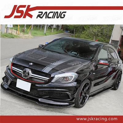 V STYLE GLASS FIBER HOOD BONNET FOR MERCEDES BENZ A-CLASS W176 A45 AMG(JSK061024)