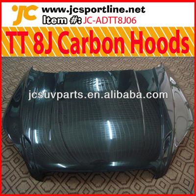 For Audi TT 8J Hoods Real Carbon Fiber JC 8J Engine Hoods Bonnet