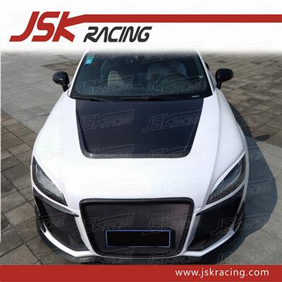 FOR AUDI TT TTS HOOD 2007-2014 BLACK-SAI STYLE CARBON FIBER HOOD BONNET FOR AUDI TT TTS (JSK030645)