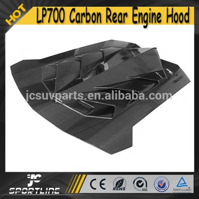 15pcs/set LP700 Aventador Carbon fiber Rear Engine Hood for Lamborghini 2015