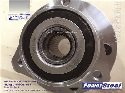 Wheel Bearing & Hub Assembly # CHWB12206, HA598679, 4110358, 52098679, 52098679AB, 52098679AC, 52098679AD, 51315,