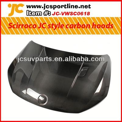 For VW Scirocco carbon front bonnet Auto carbon fiber JC style engine hoods