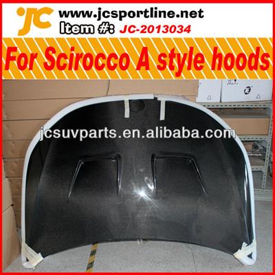 Carbon engine hoods for VW Scirocco carbon bonnet auto carbon engine cover