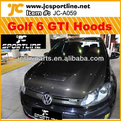 JC Design Carbon Fiber Golf VI GTI hoods for VW Golf MK6 GTI