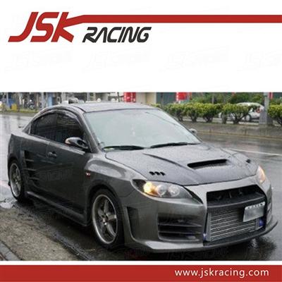 2004-2006 CARBON FIBER HOOD WITH HOLE FOR MAZDA M3 (JSK180304)