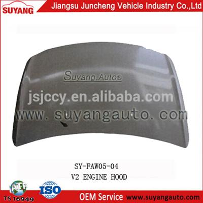 SUYANG FAW V2 metal engine hood chinese auto spare parts