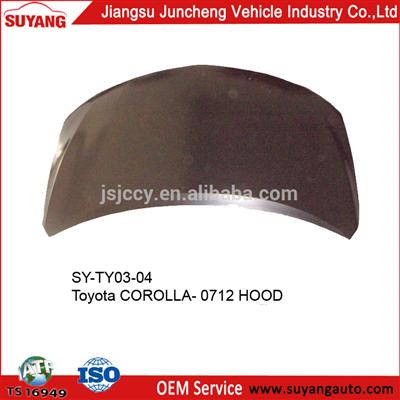 TOYOTA COROLLA 07-12 metal engine hood toyota car auto parts