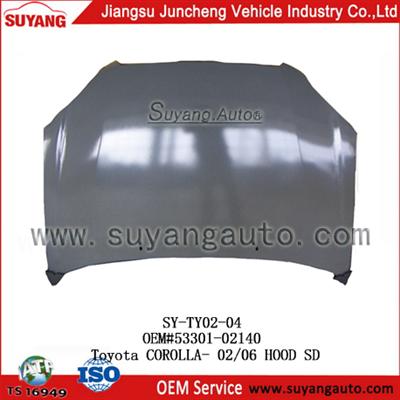 suyang car hoods for sale for Toyota Corolla(2002-2006) auto parts