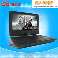 9 inch home use/car use headrest portable DVD