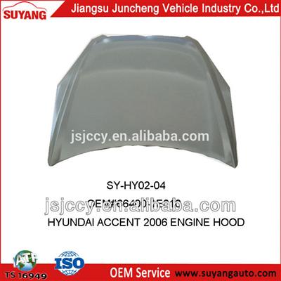 car hood /bonnet auto parts for hyundai accent 2006 oem 664001E010