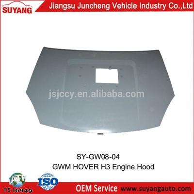 SUYANG BEST SELLING CAR METAL PARTS GREAT WALL MOTOR HOVER H3 DIESEL ENGINE HOOD