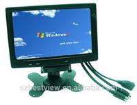 7" Car PC Reverse Color Display 2 RCA AV VGA POS Touch Screen TFT LCD Monitor