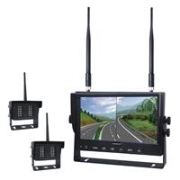 7inch night vision function quad view wireless reverse parking camera kit
